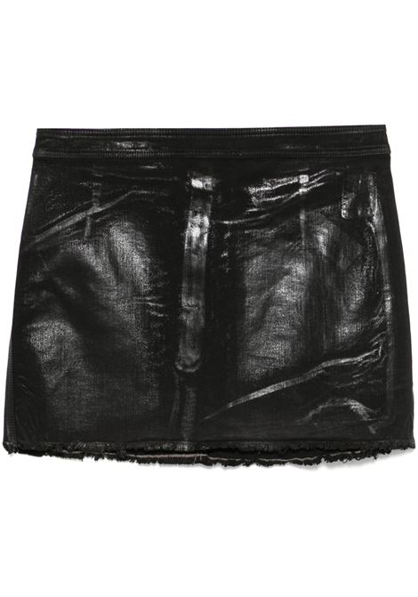 Black coated mini skirt Rick Owens DRKSHDW - women RICK OWENS DRKSHDW | DS01E3342SCF09
